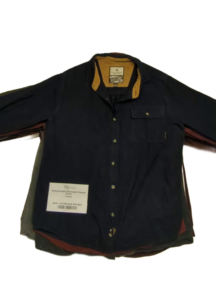 Heavyweight Minimalist Flannel Shirts 19 pcs
