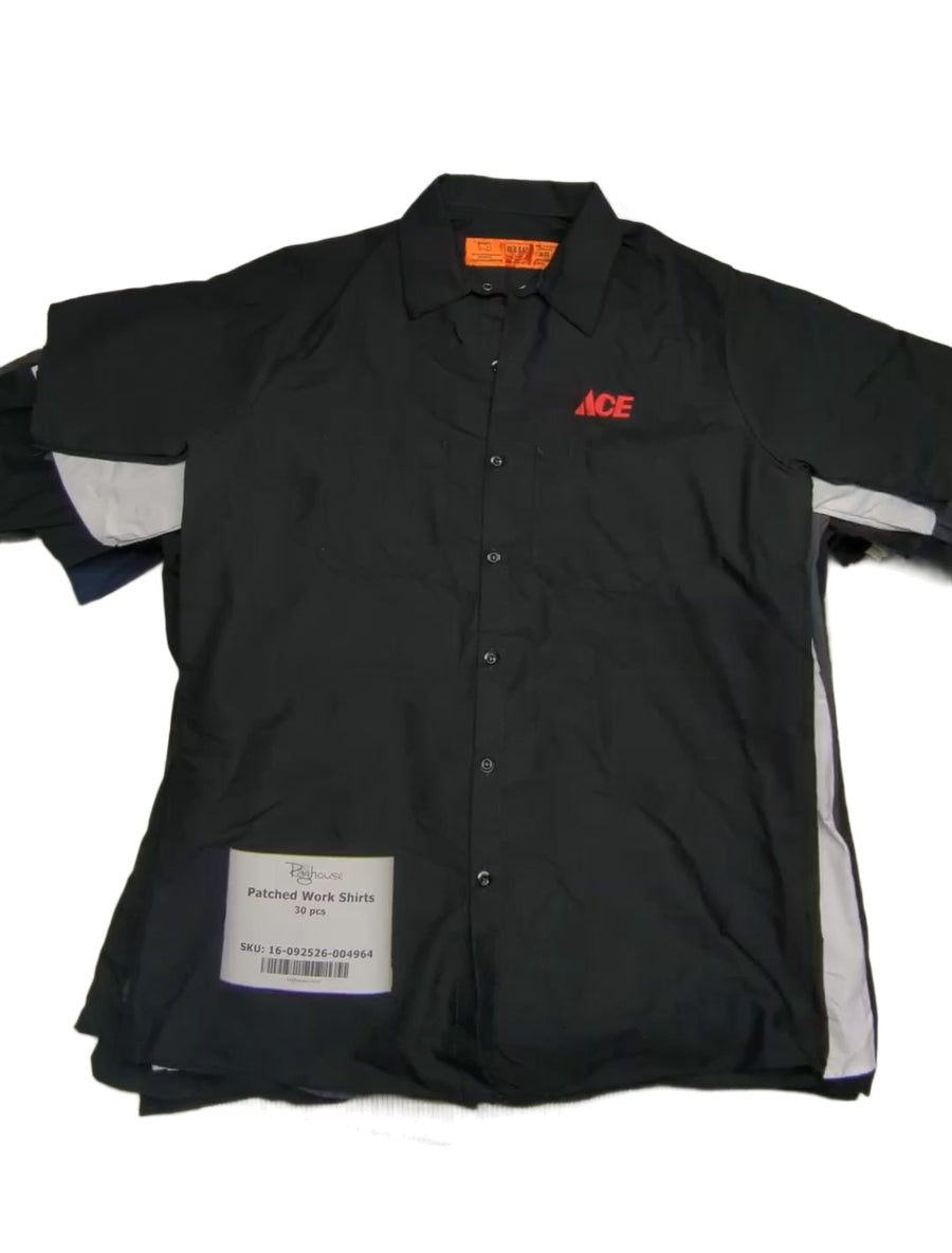 Patched Work Shirts 30 pcs