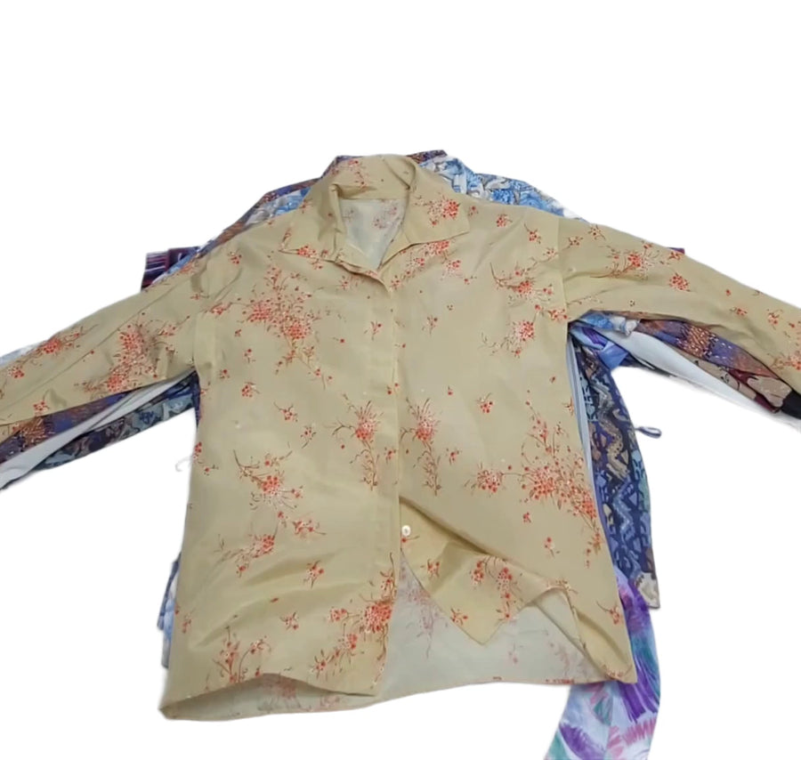 70s 80s Poly Blouses 14 pcs