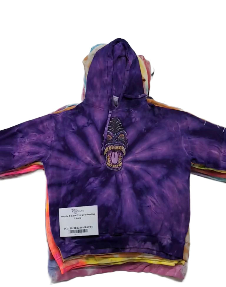Recycle & Good Tye Dye Hoodies 15 pcs
