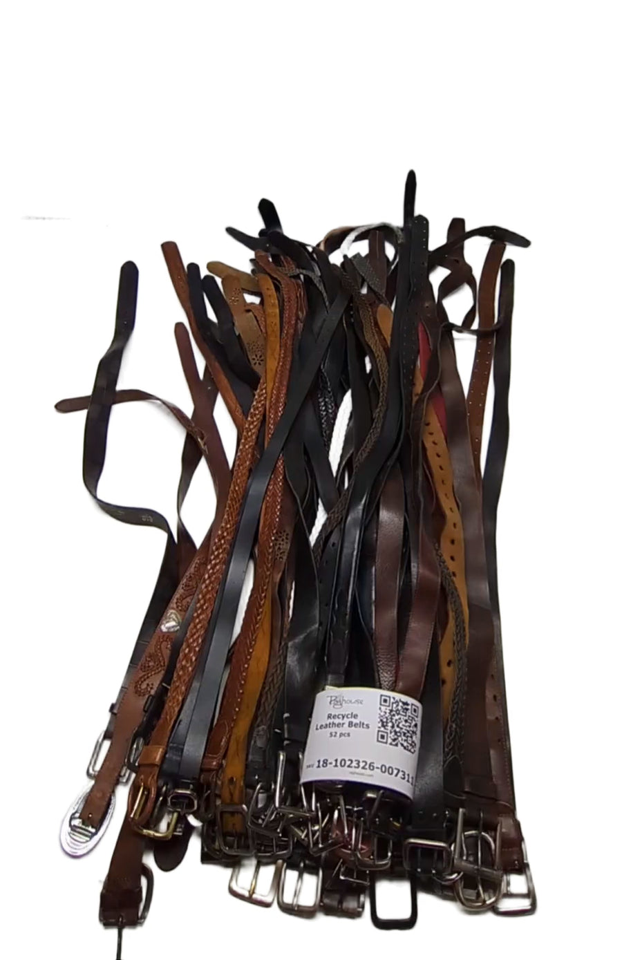 Recycle Leather Belts 52 pcs