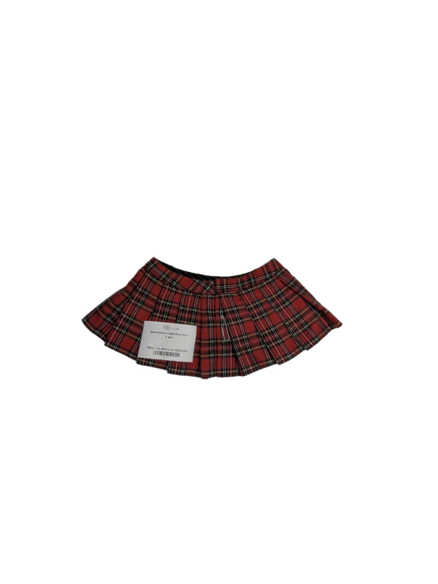 Reversible Plaid Mini Skirt 1 pc