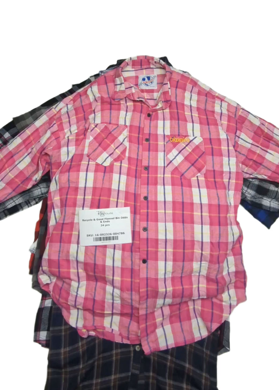 Recycle & Good Flannel Bin Odds & Ends 34 pcs