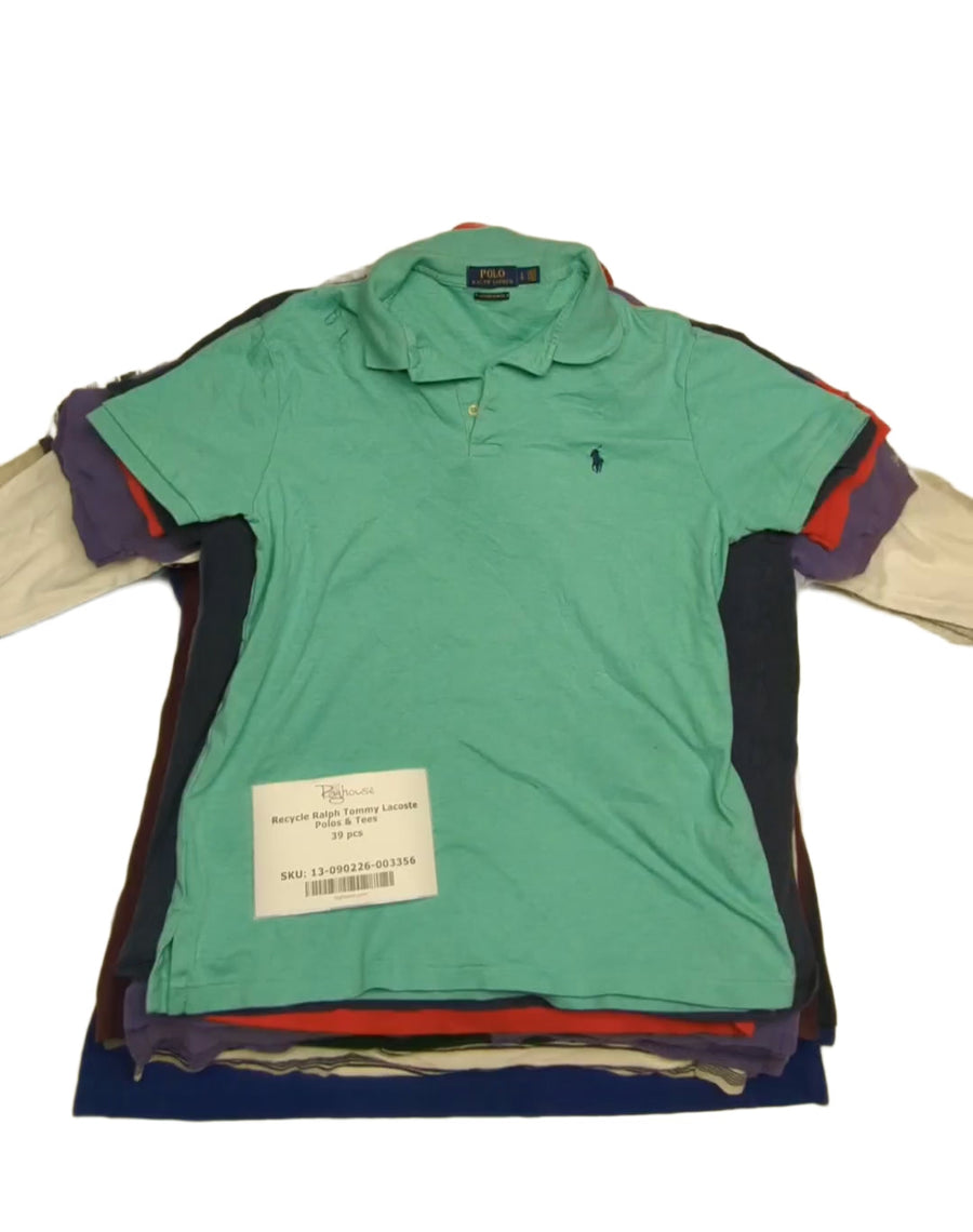 Recycle Ralph Tommy Lacoste Polos & Tees 39 pcs