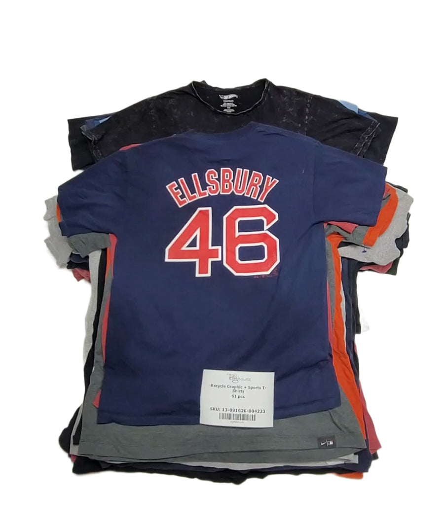 Recycle Graphic + Sports T-Shirts 61 pcs