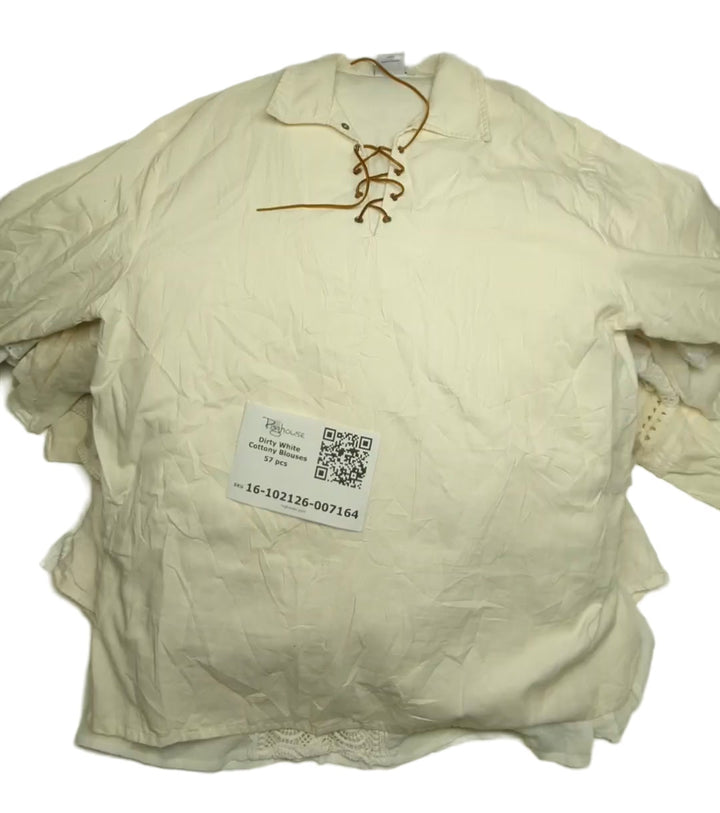 Dirty White Cottony Blouses 57 pcs