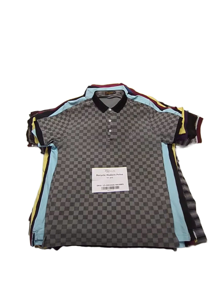 Recycle Mens Modern Polos 51 pcs