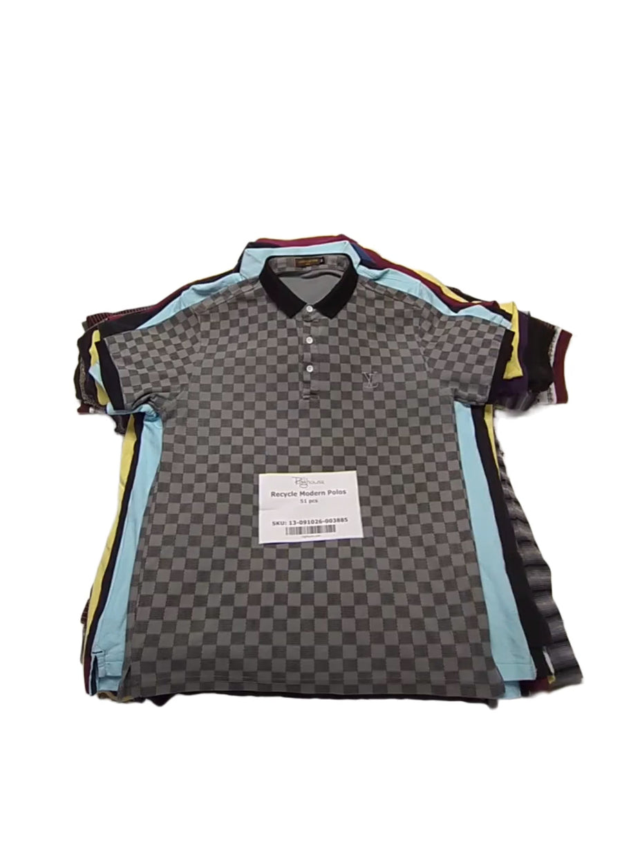 Recycle Mens Modern Polos 51 pcs
