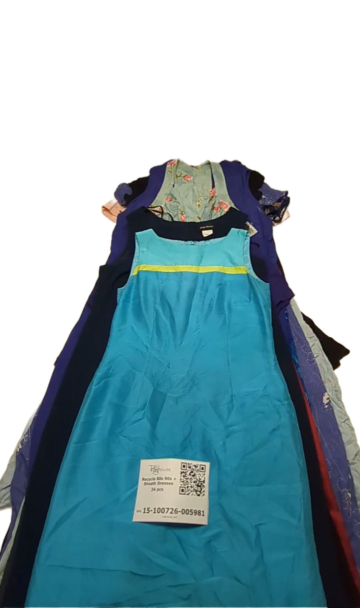 Recycle 80s 90s + Sheath Dresses 34 pcs
