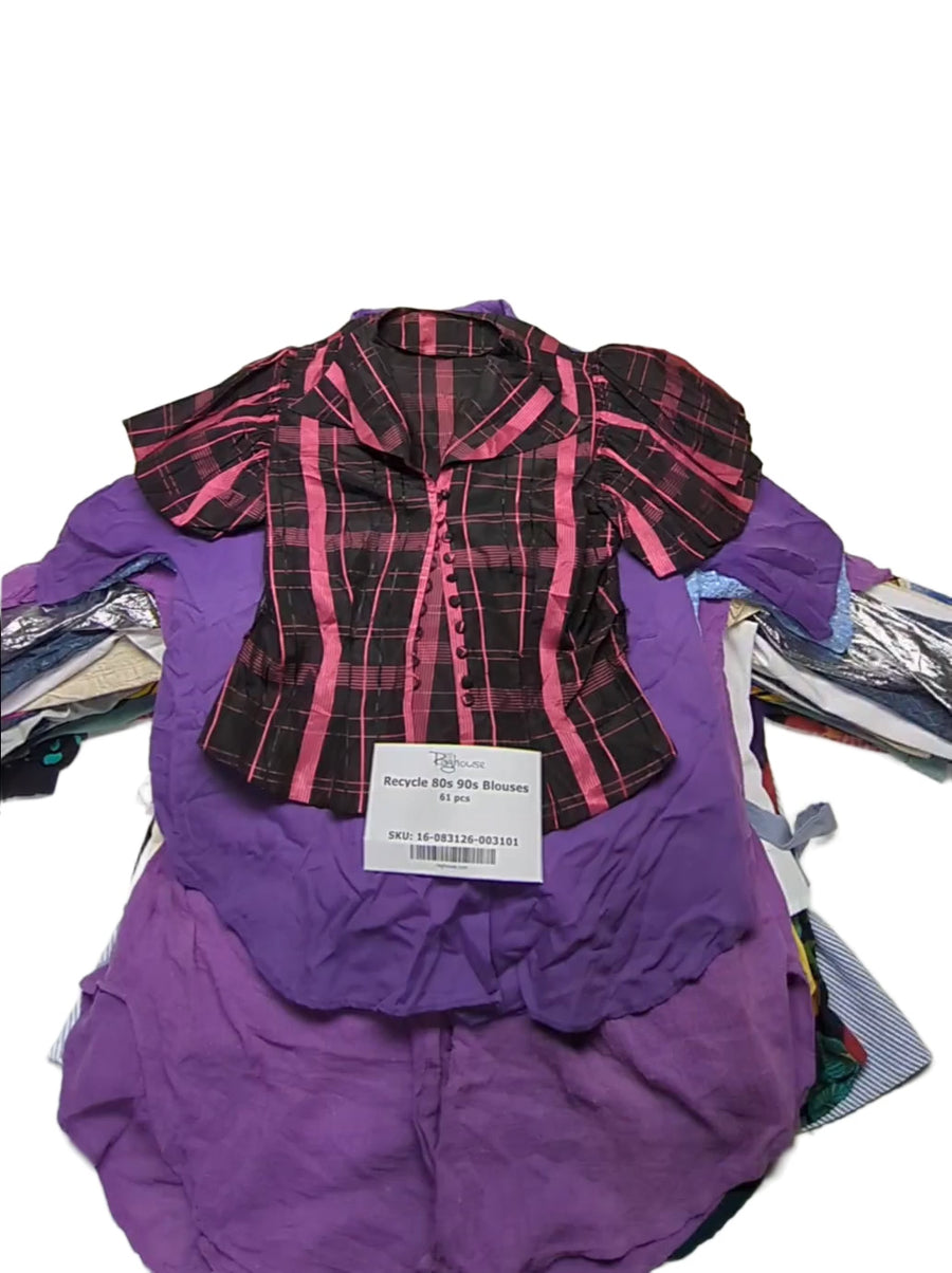 Recycle 80s 90s Blouses 61 pcs