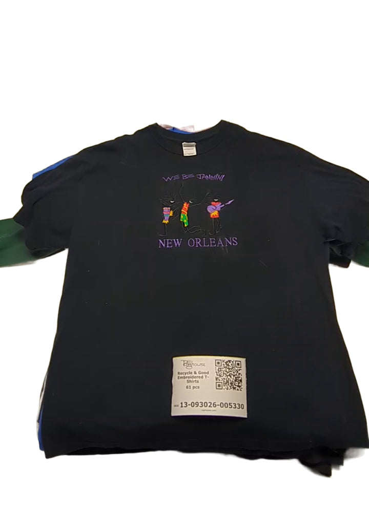 Recycle & Good Embroidered T-Shirts 61 pcs