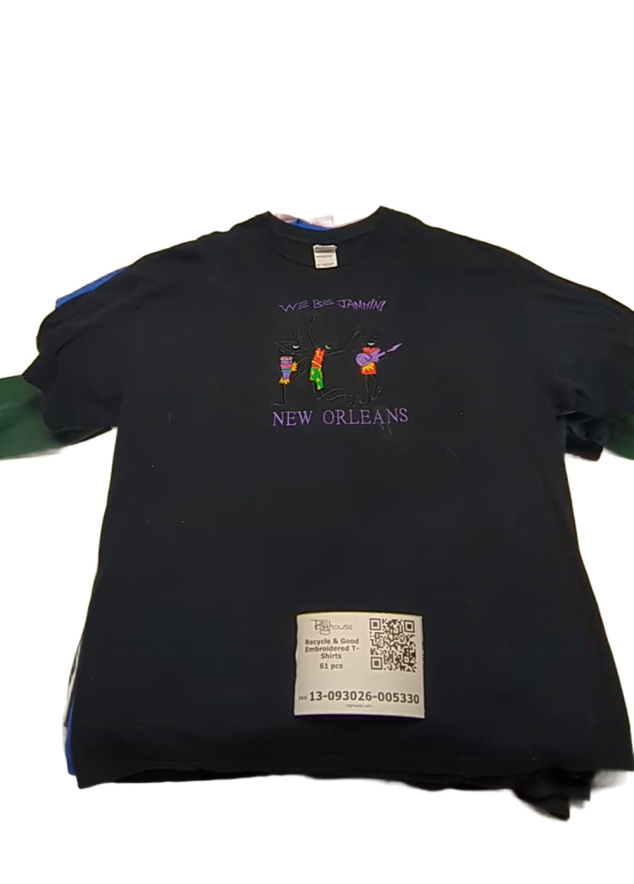 Recycle & Good Embroidered T-Shirts 61 pcs