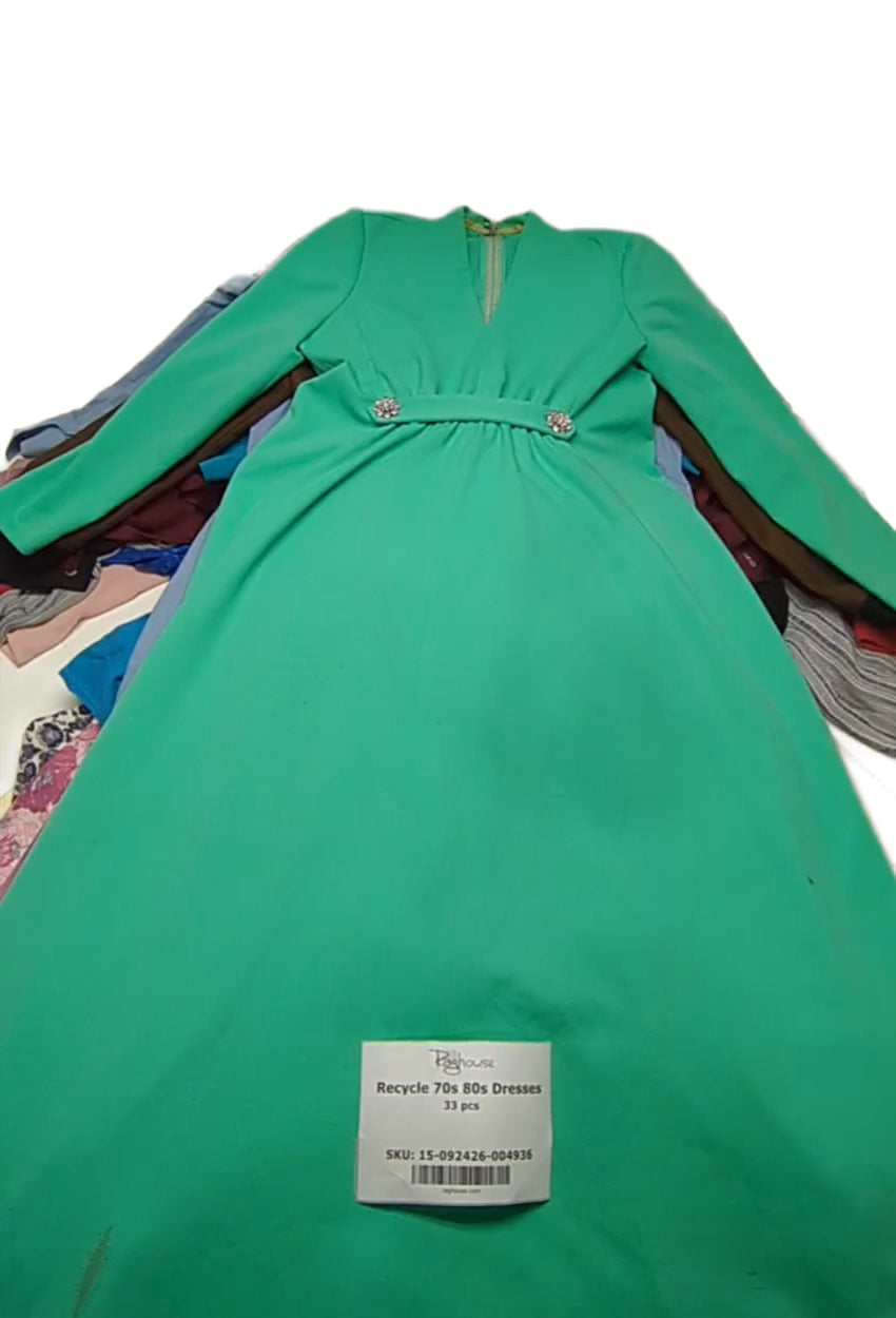 Recycle 70s 80s Dresses 33 pcs
