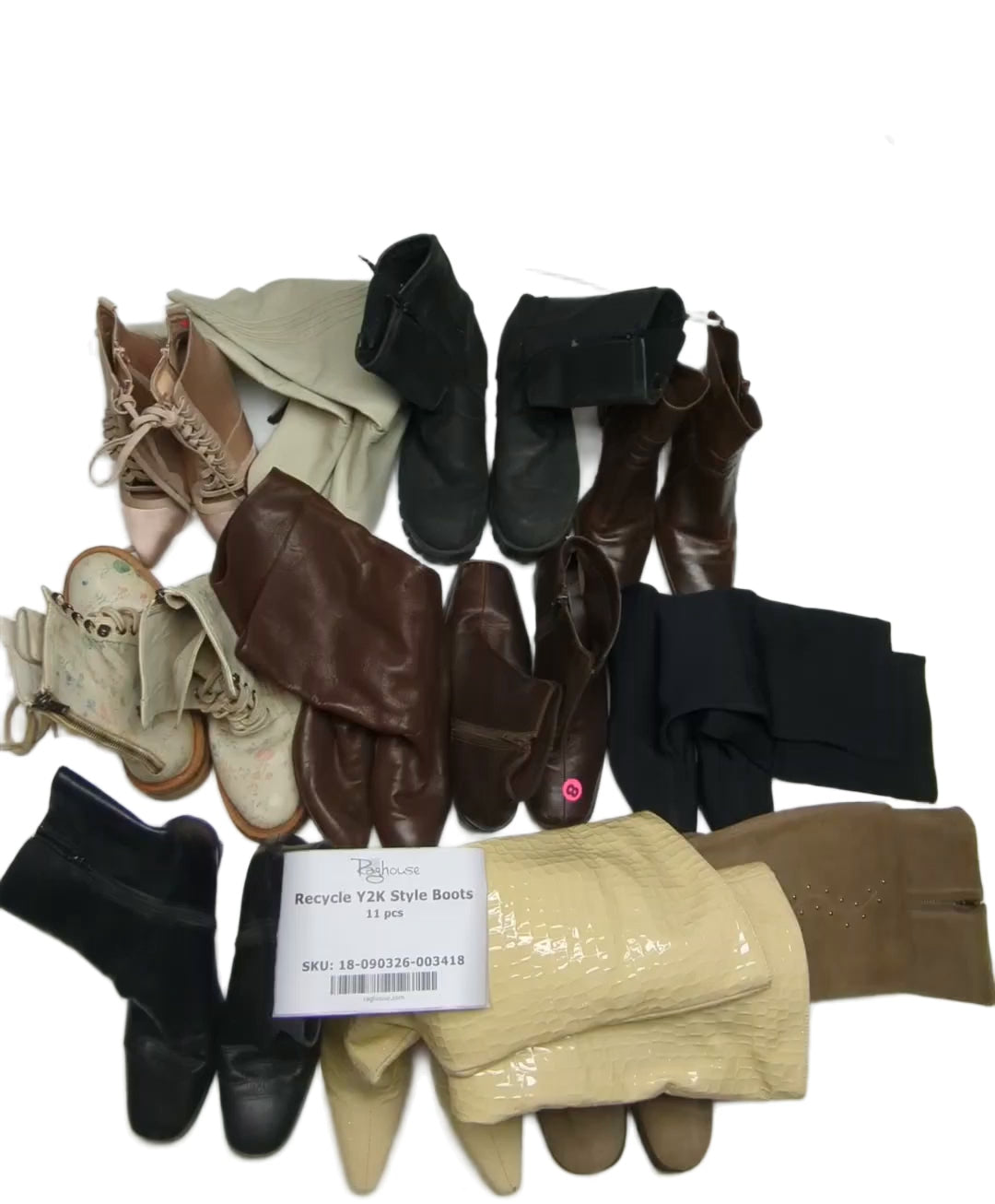 Recycle Y2K Style Boots 11 pcs