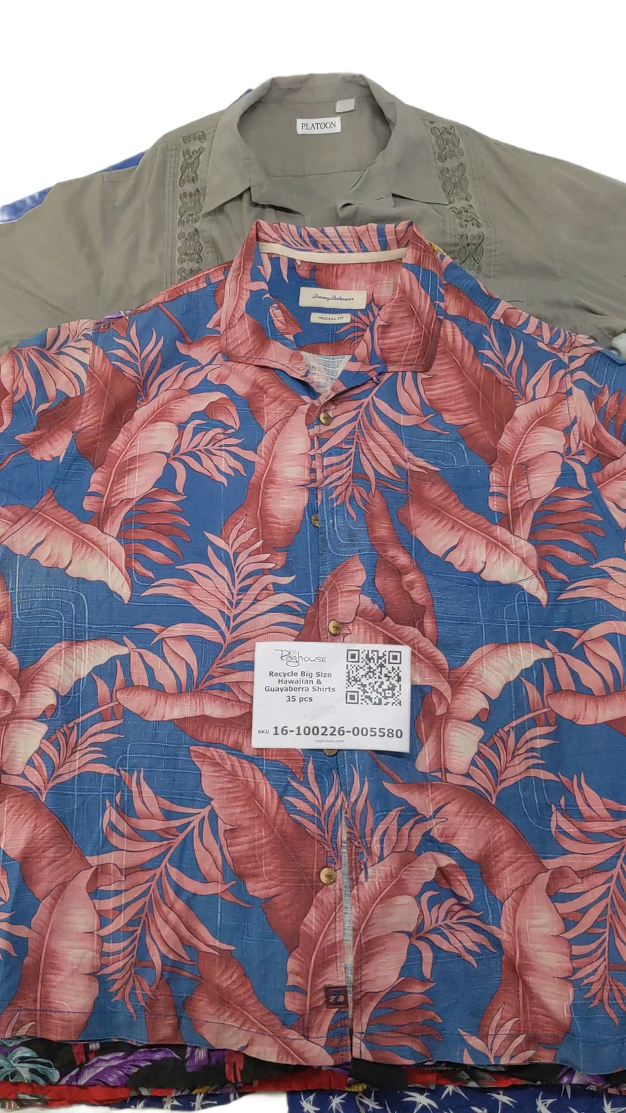 Recycle Big Size Hawaiian & Guayaberra Shirts 35 pcs