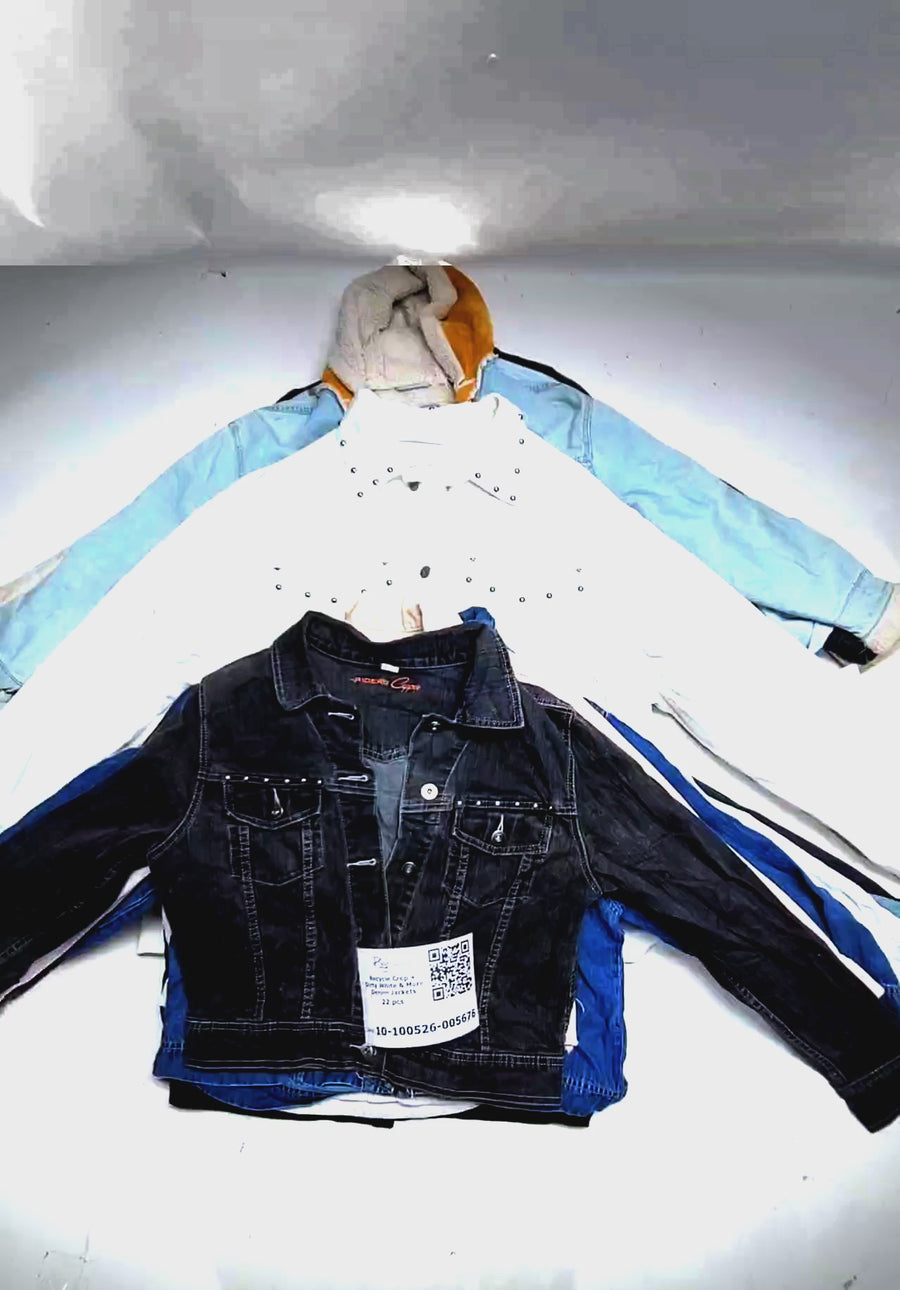 Recycle Crop + Dirty White & More Denim Jackets 22 pcs