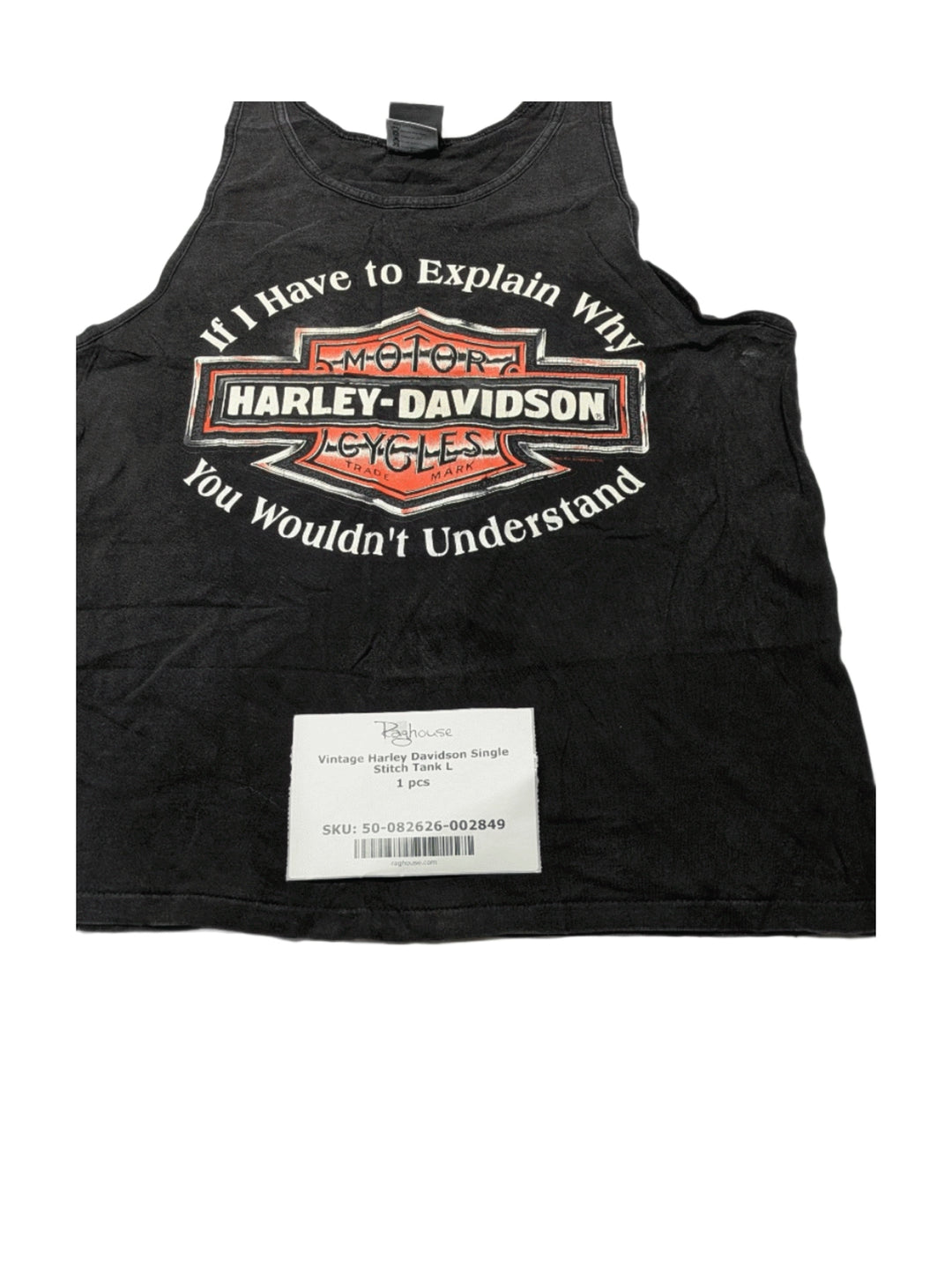 Vintage Harley Davidson Single Stitch Tank L 1 pc