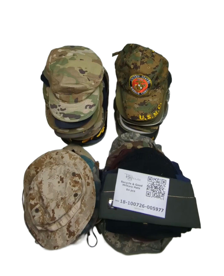 Recycle & Good Military Hats 84 pcs