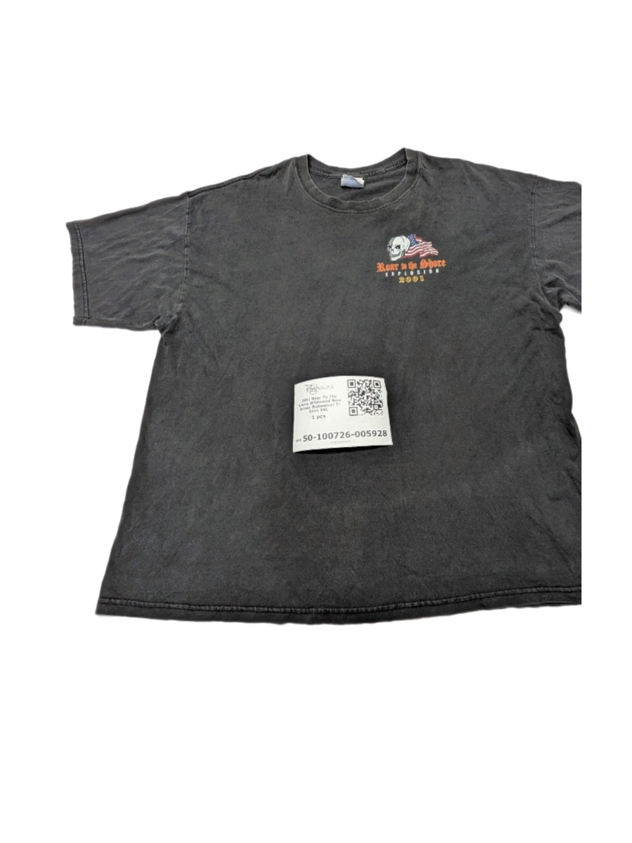 2001 Roar To The Shore Wildwood New Jersey Budweiser T-Shirt XXL 1 pc