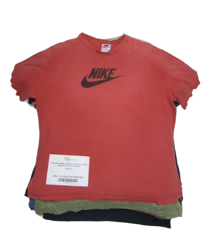 Recycle Nike Adidas Champion Fila Reebok Puma T-Shirts 56 pcs
