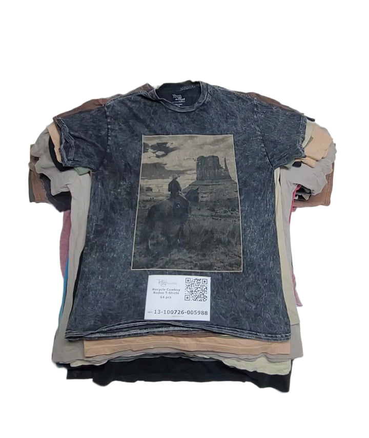 Recycle Cowboy Rodeo T-Shirts 64 pcs