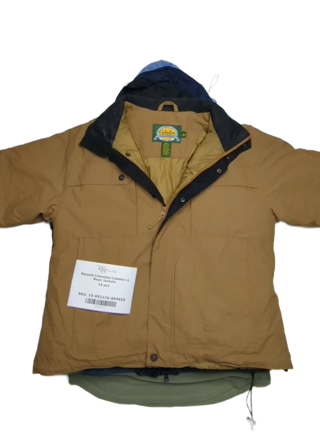 Recycle Columbia Cabelas LL Bean Jackets 18 pcs