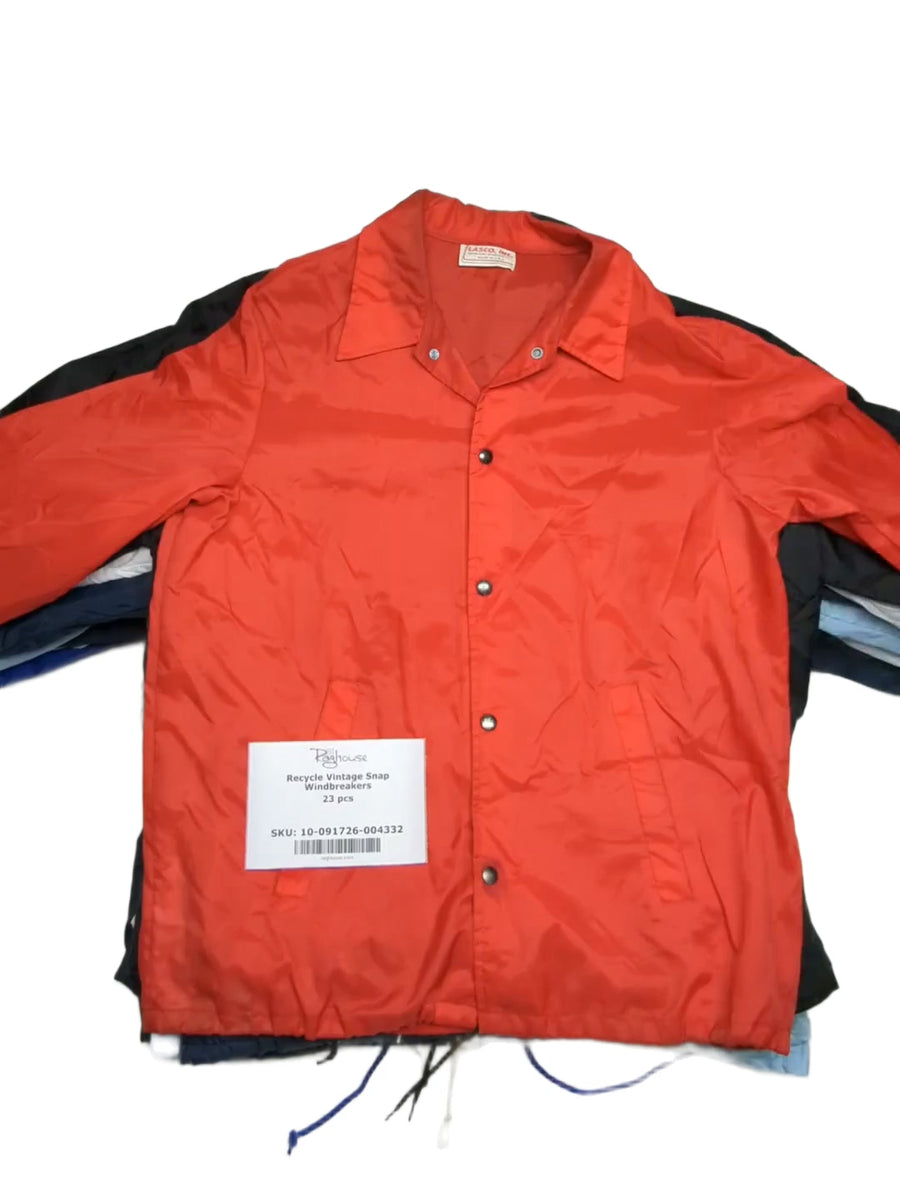 Recycle Vintage Snap Windbreakers 23 pcs