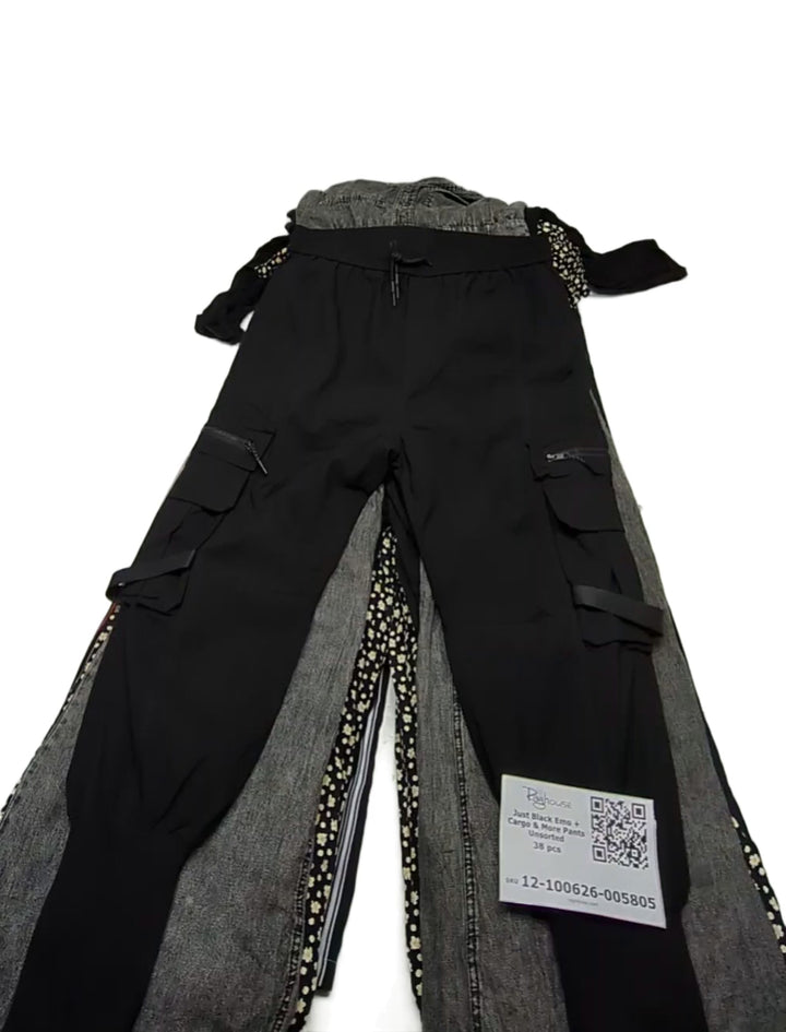 Just Black Emo + Cargo & More Pants Unsorted 38 pcs