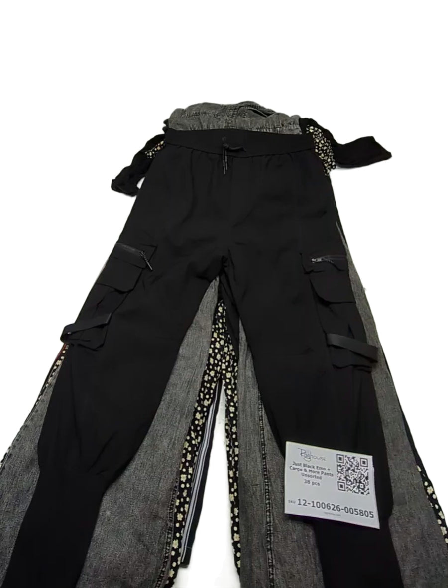 Just Black Emo + Cargo & More Pants Unsorted 38 pcs