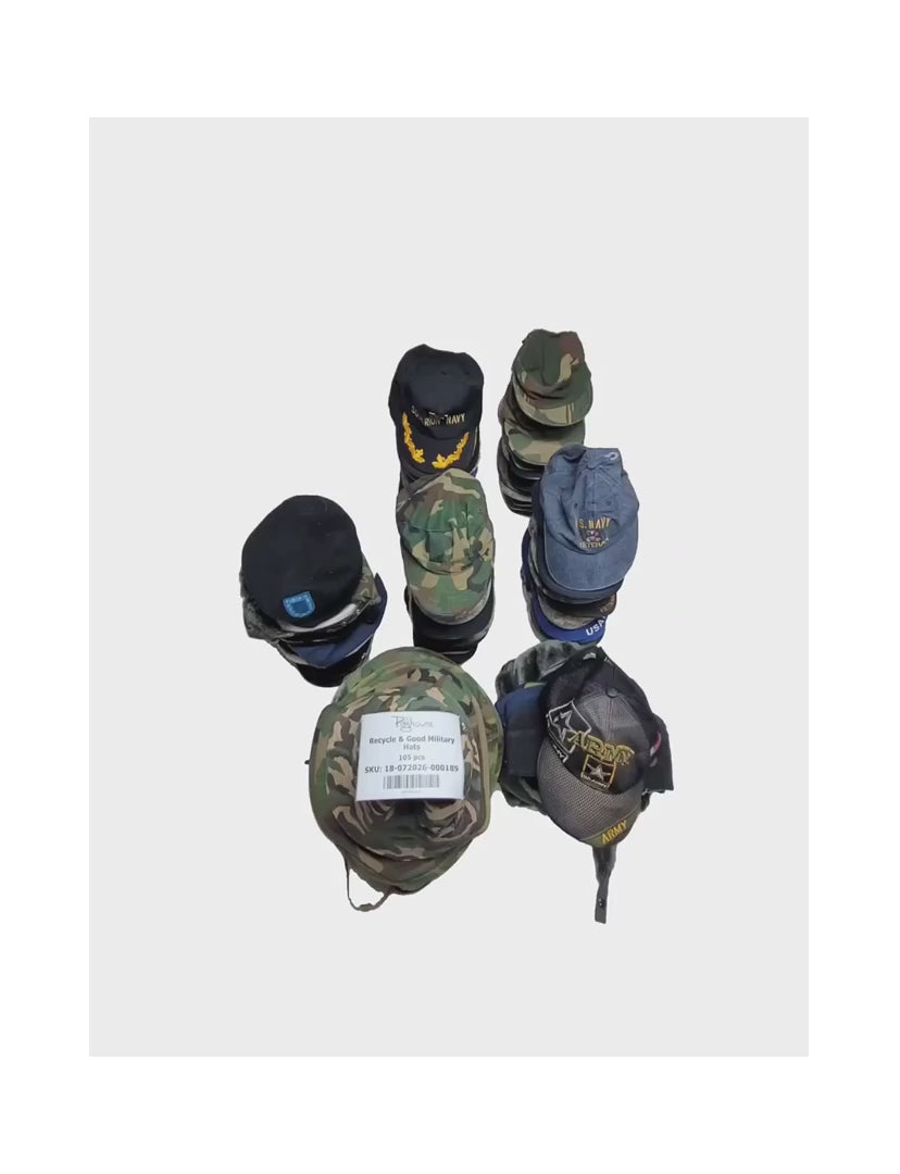 Recycle & Good Military Hats 105 pcs