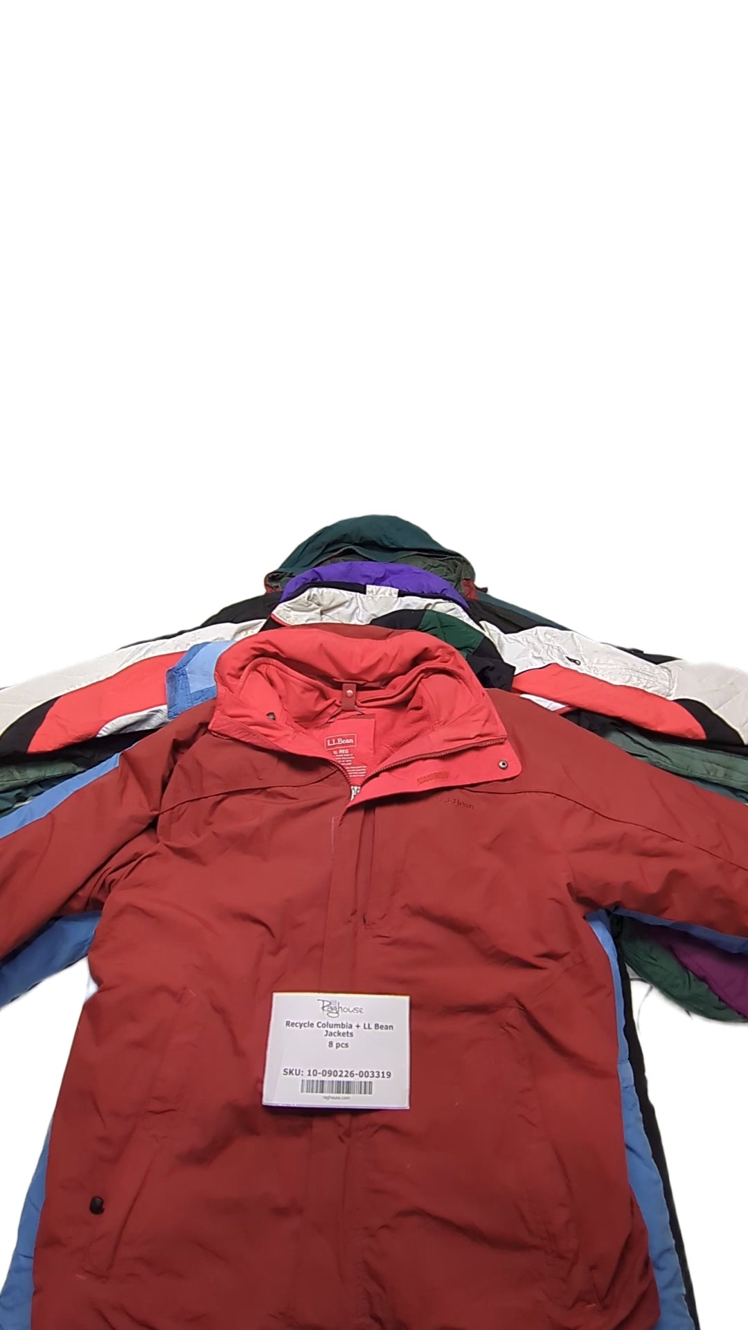 Recycle Columbia + LL Bean Jackets 8 pcs