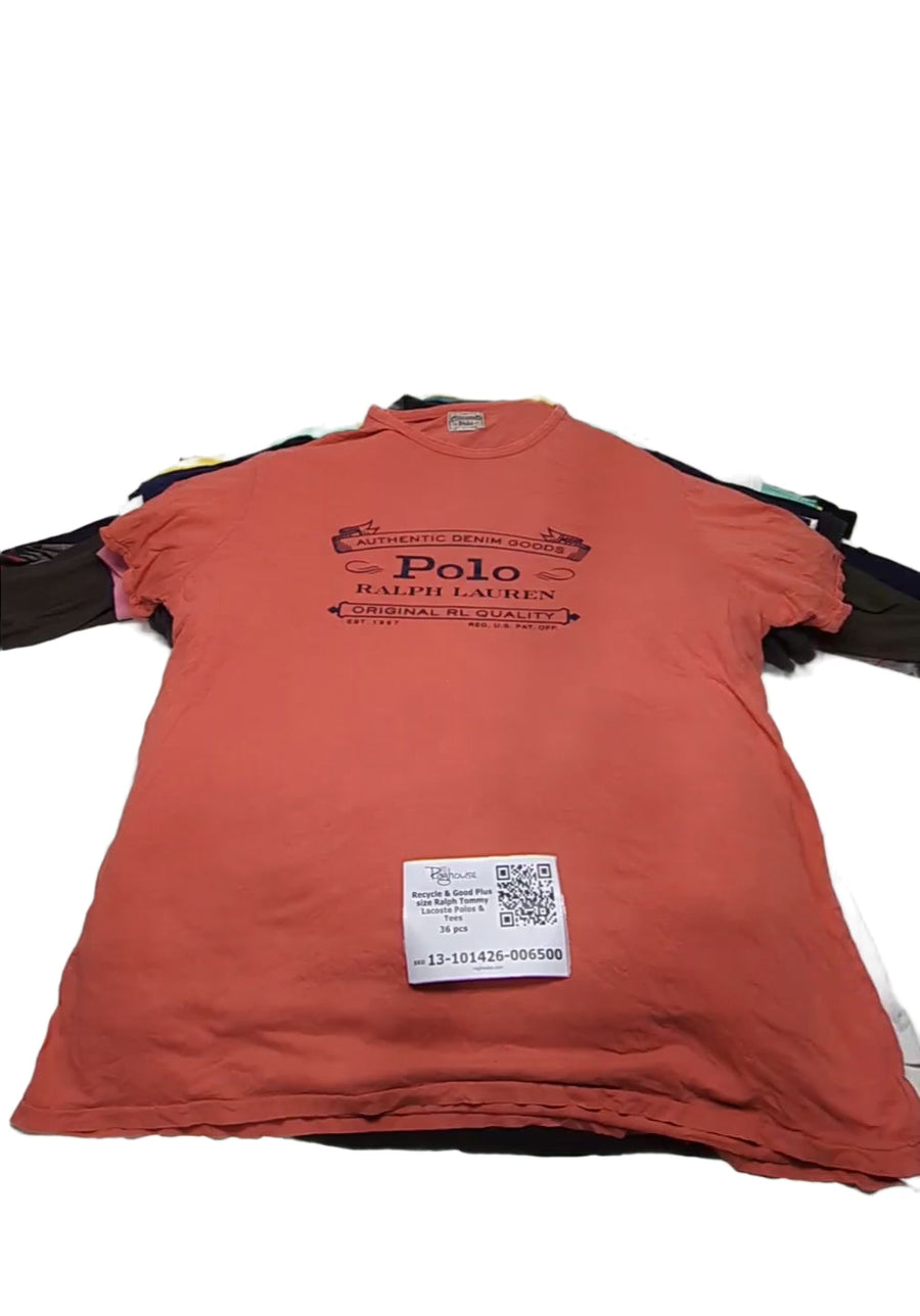 Recycle & Good Plus Size Ralph Tommy Lacoste Polos & Tees 36 pcs