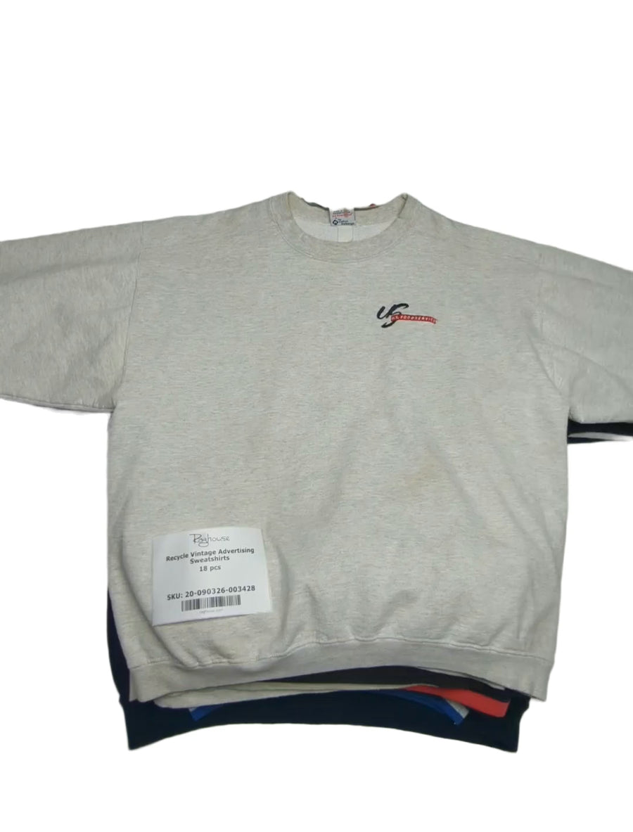 Recycle Vintage Advertising Sweatshirts 18 pcs