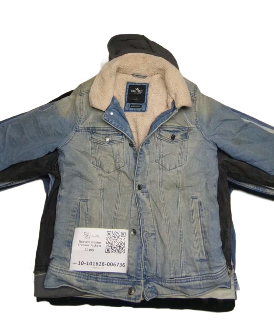 Recycle Denim Trucker Jackets 11 pcs