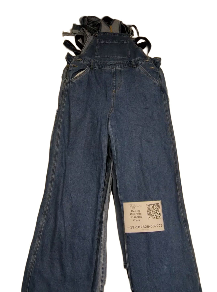 Denim Overalls Unsorted 17 pcs
