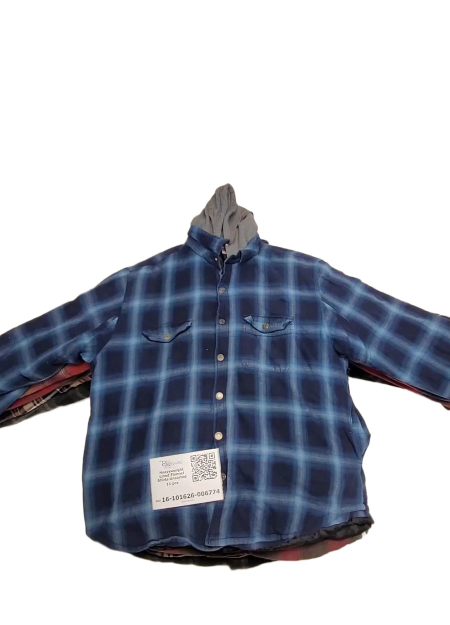 Heavyweight Lined Flannel Shirts Unsorted 11 pcs
