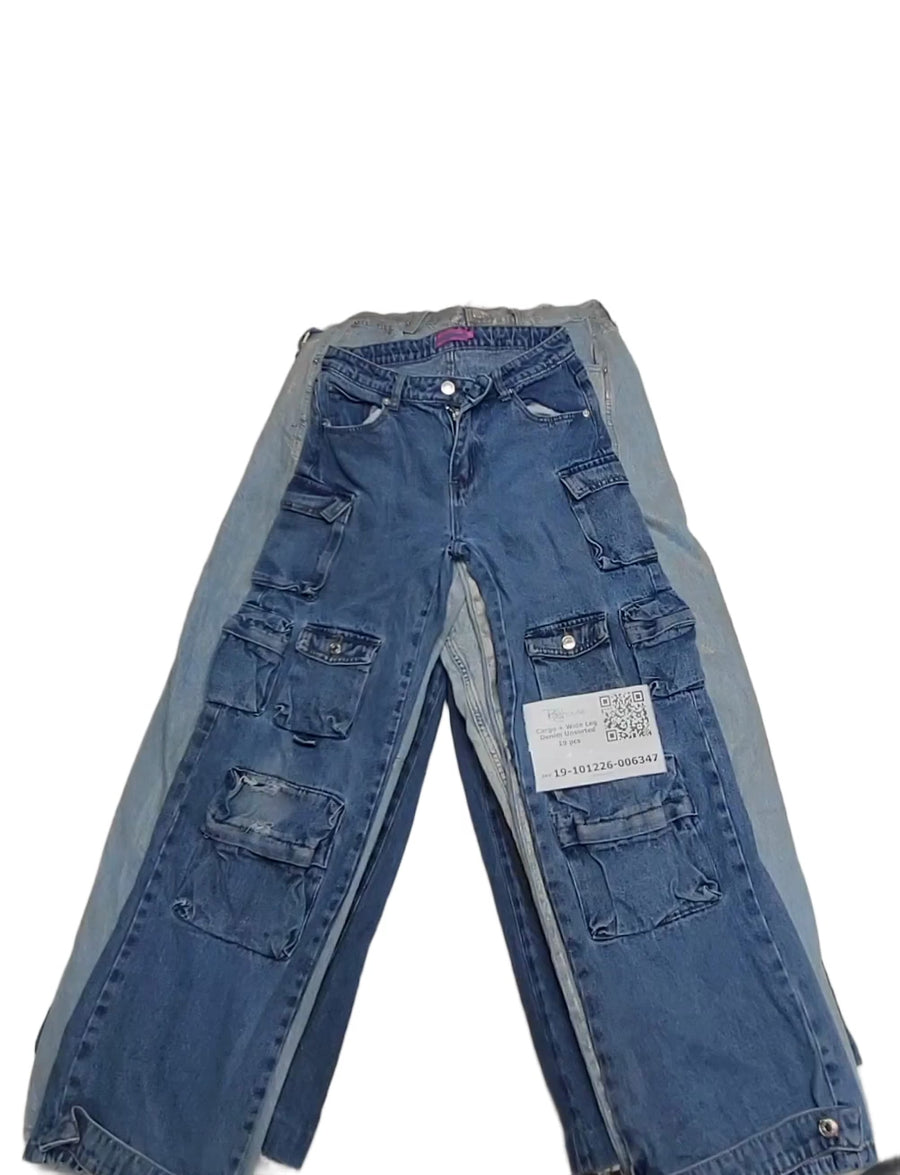 Cargo + Wide Leg Denim Unsorted 19 pcs