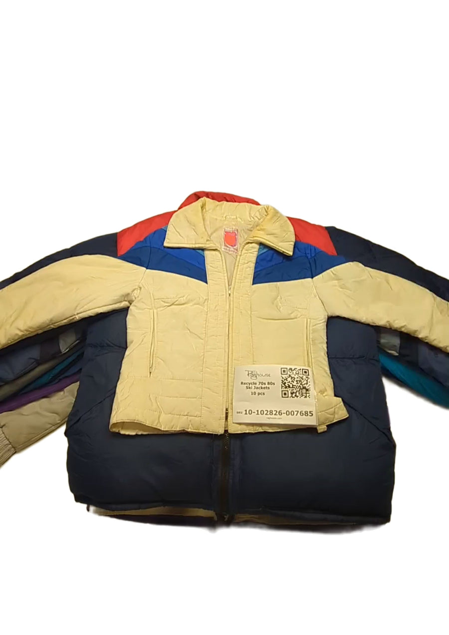 Recycle 70s 80s Ski Jackets 10 pcs
