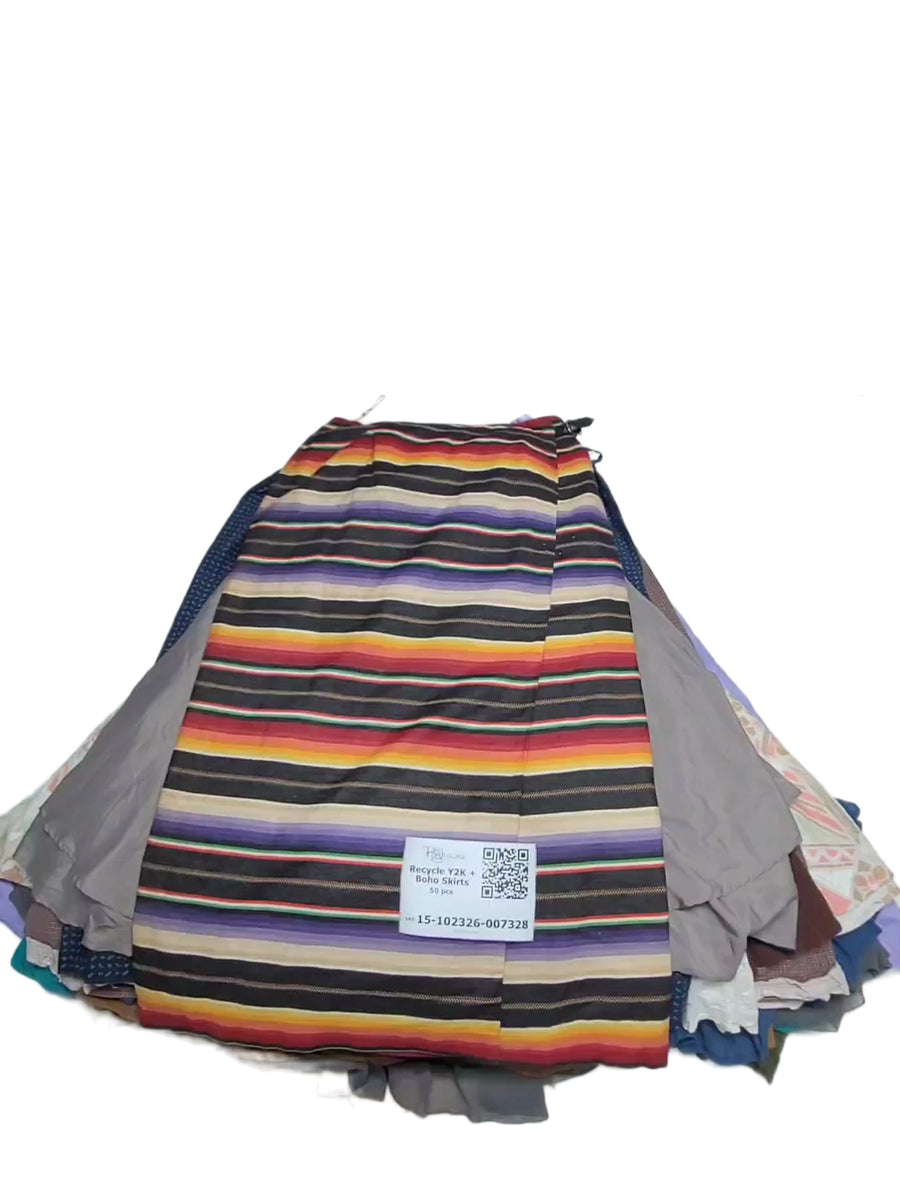 Recycle Y2K + Boho Skirts 50 pcs