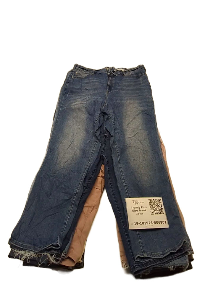 Trendy Plus Size Jeans 22 pcs
