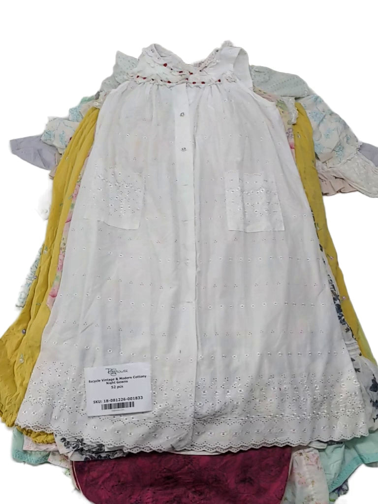 Recycle Vintage & Modern Cottony Night Gowns 52 pcs