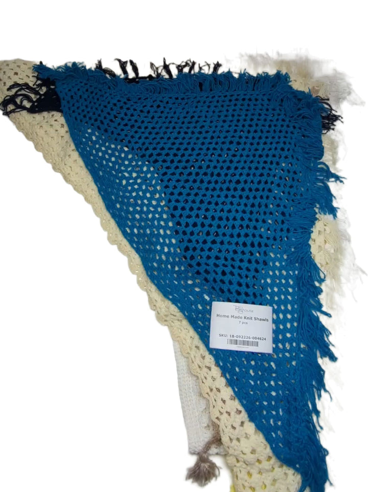 Home Made Knit Shawls 7 pcs