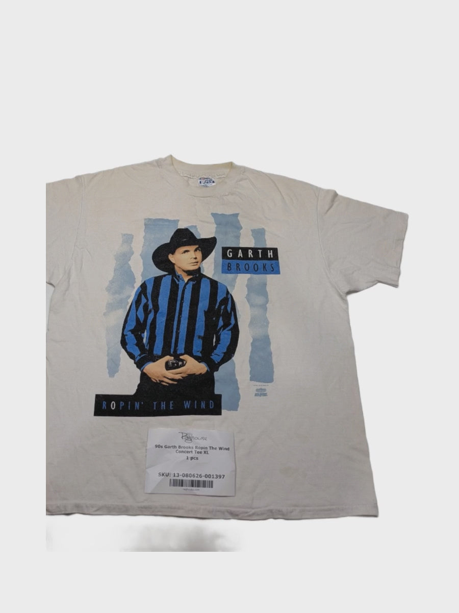90s Garth Brooks Ropin The Wind Concert Tee XL 1 pcs