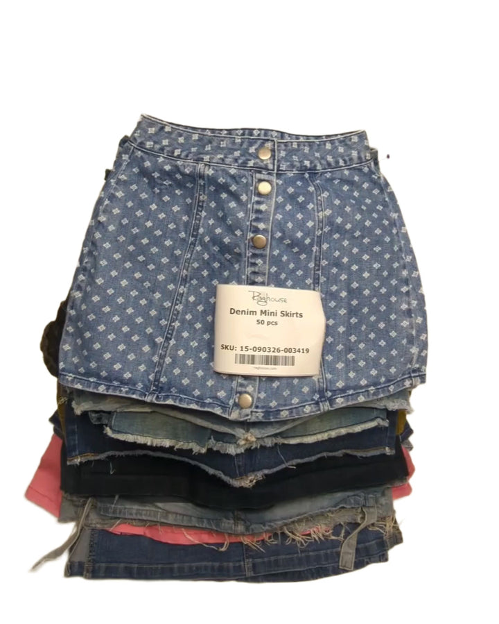 Denim Mini Skirts 50 pcs