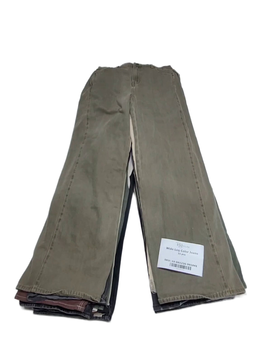 Wide Leg Color Jeans 21 pcs