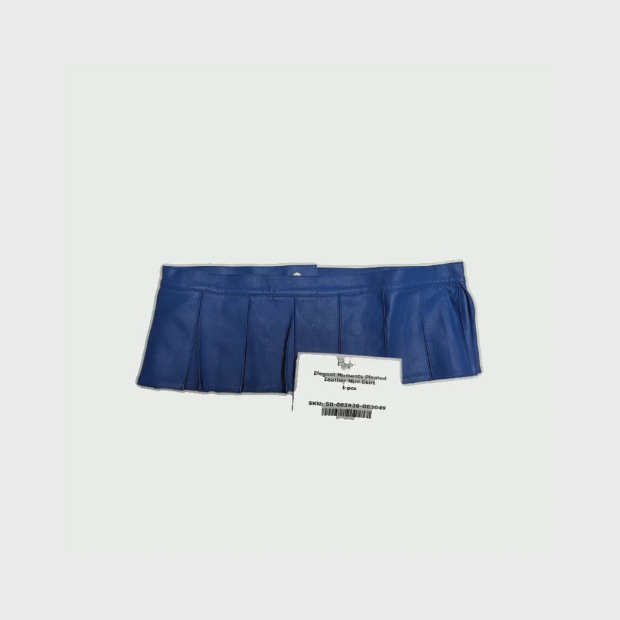 Elegant Moments Pleated Leather Mini Skirt 1 pc