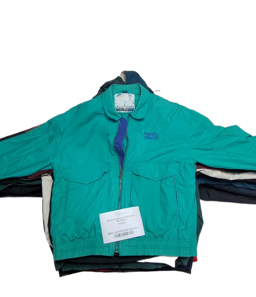 Recycle Mens Advertising Bombers 15 pcs