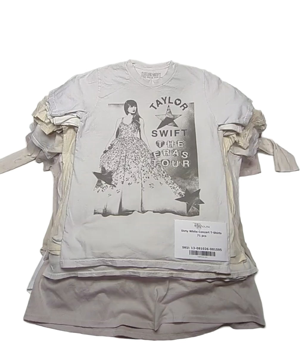 Dirty White Concert T-Shirts 71 pcs
