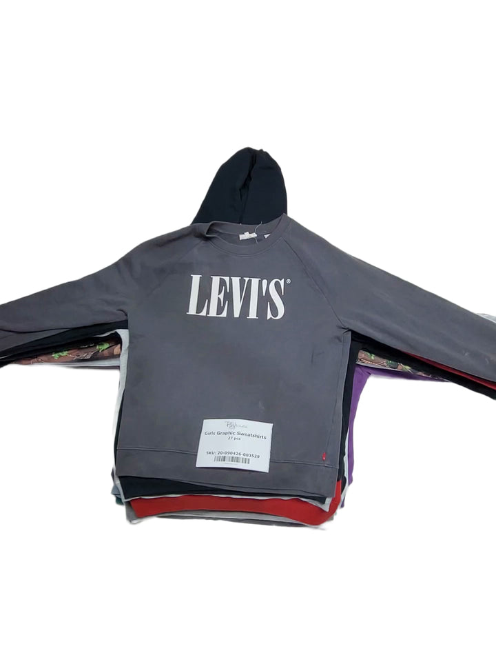 Girls Graphic Sweatshirts 27 pcs