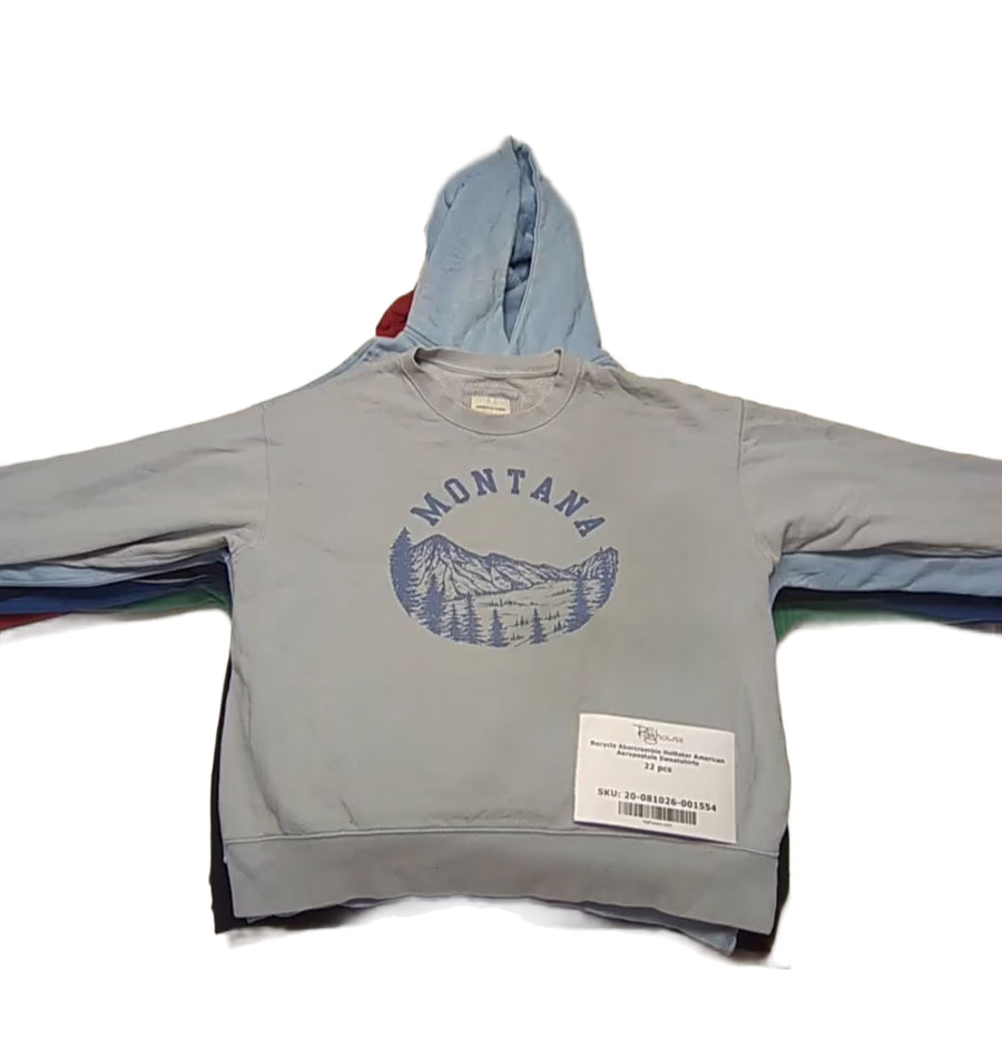Recycle Abercrombie Hollister American Aeropostale Sweatshirts 22 pcs